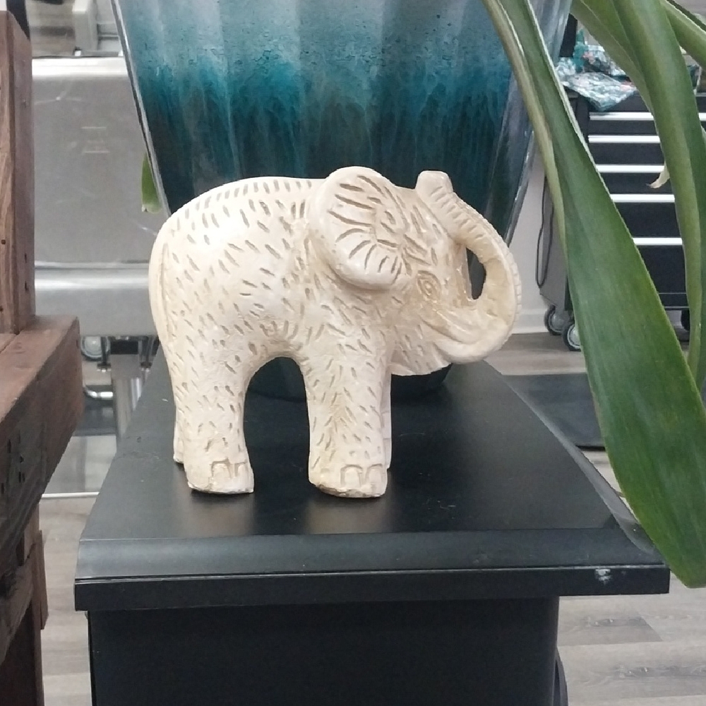 Carved Elephant Figurine